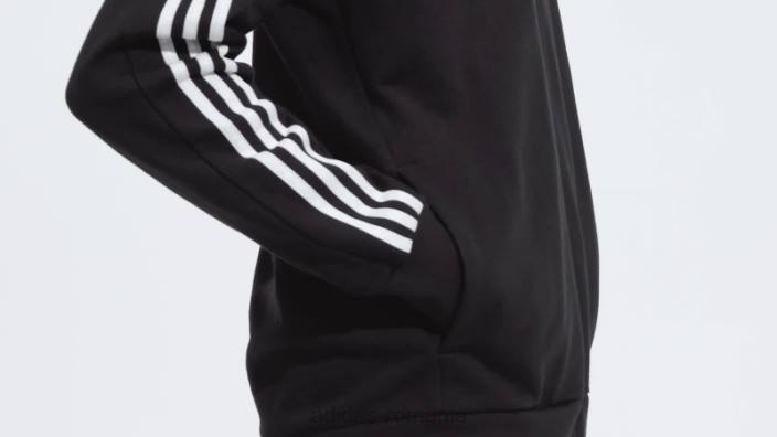 Adidas essentials french terry 3 dungi hanorac cu fermoar complet alb fashion bărbați alb negru 2JBN14547