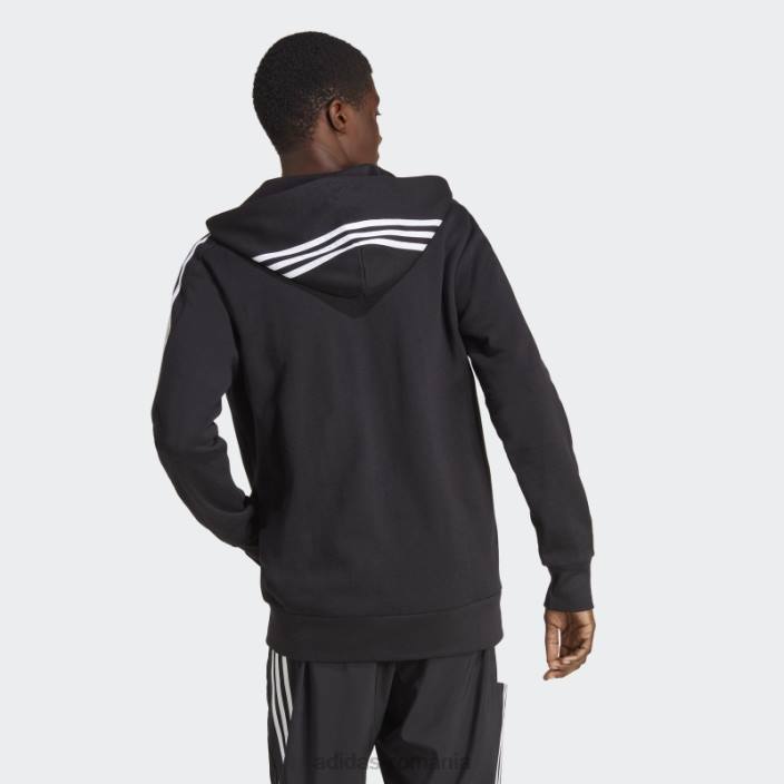 Adidas essentials french terry 3 dungi hanorac cu fermoar complet alb fashion bărbați alb negru 2JBN14547
