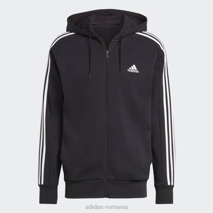Adidas essentials french terry 3 dungi hanorac cu fermoar complet alb fashion bărbați alb negru 2JBN14547