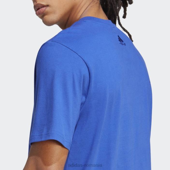 Adidas essentials tricou cu logo mare din tricou albastru adidas bărbați albastru 2JBN13536