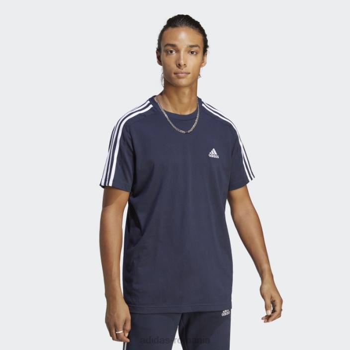 Adidas essentials tricou tricou cu 3 dungi ink adidas bărbați cerneală/alb 2JBN4920