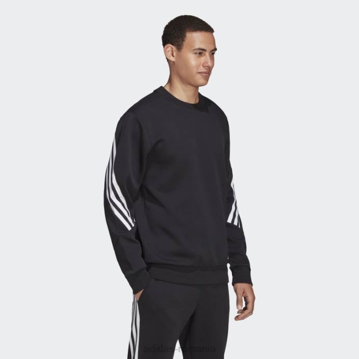Adidas fashion future icons hanorac negru cu 3 dungi bărbați negru 2JBN6284