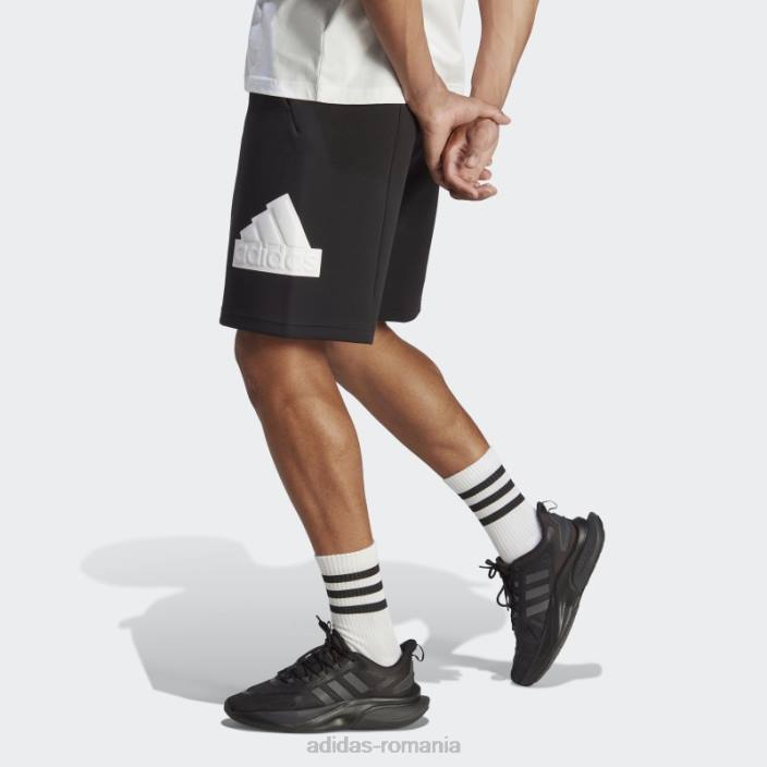 Adidas fashion future icons insignă de pantaloni scurți sport alb bărbați alb negru 2JBN4974