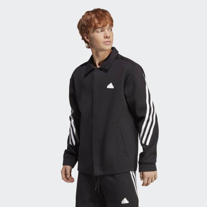 Adidas future icons jacheta antrenori 3 dungi neagra bărbați alb negru 2JBN4963