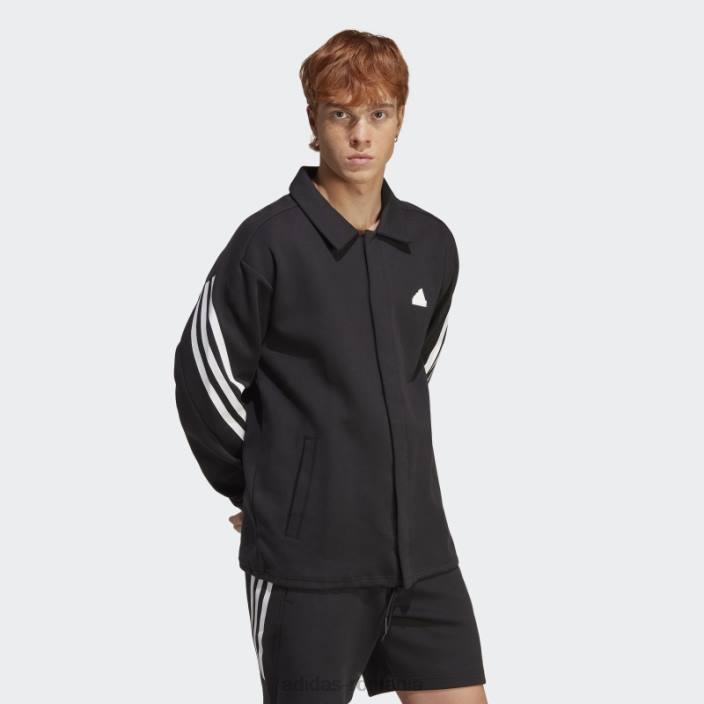 Adidas future icons jacheta antrenori 3 dungi neagra bărbați alb negru 2JBN4963