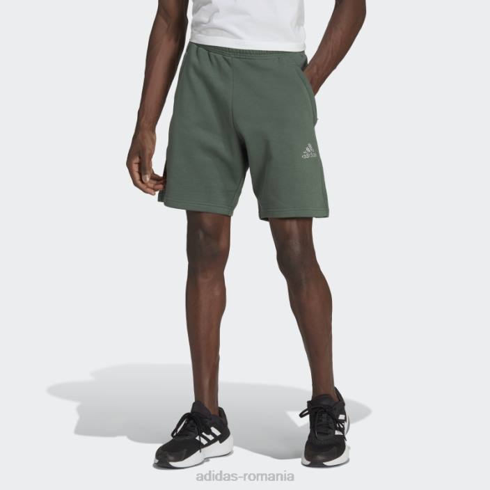 Adidas green oxide stadium fleece reciclat insignă de pantaloni scurți sport adidas bărbați oxid verde 2JBN7107