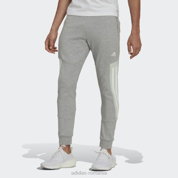 Adidas gri mediu icoane viitoare pantaloni cu 3 dungi bărbați gri mediu 2JBN7048