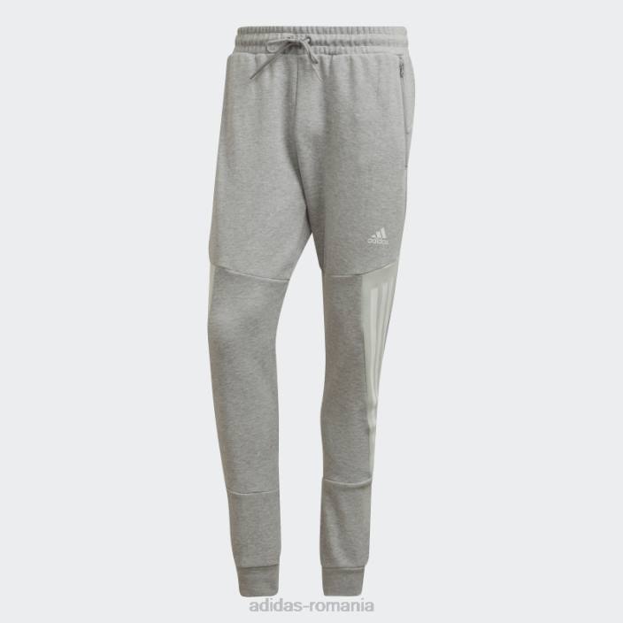 Adidas gri mediu icoane viitoare pantaloni cu 3 dungi bărbați gri mediu 2JBN7048