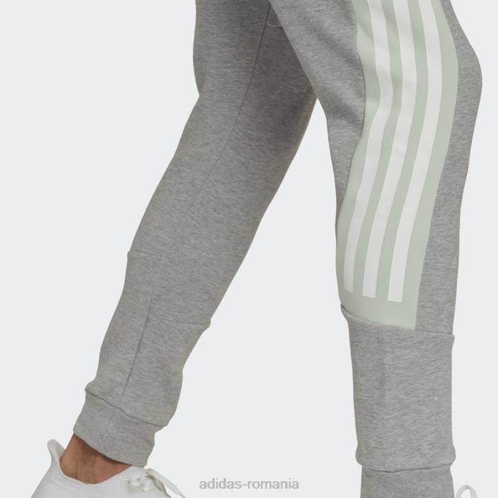 Adidas gri mediu icoane viitoare pantaloni cu 3 dungi bărbați gri mediu 2JBN7048