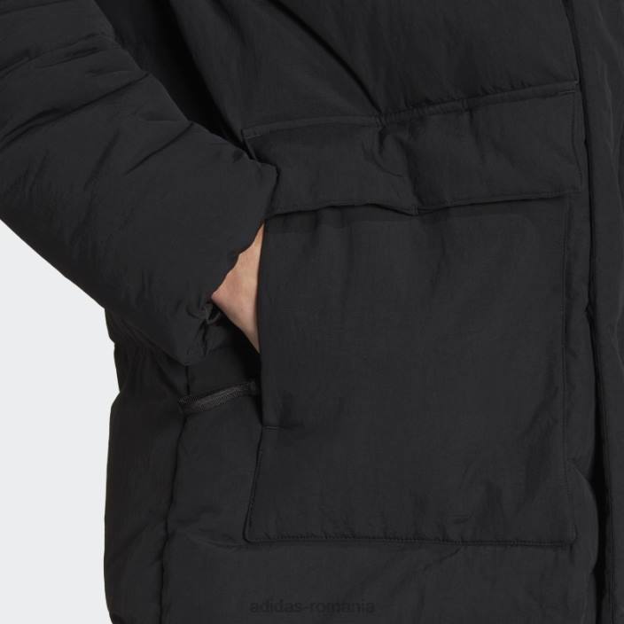 Adidas haină neagră cu puf mare bărbați negru 2JBN7000