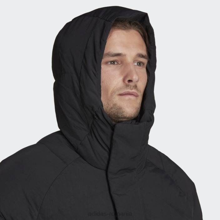 Adidas haină neagră cu puf mare bărbați negru 2JBN7000