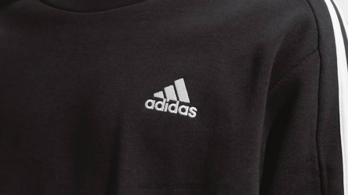 Adidas hanorac adidas cu 3 dungi negru essentials french terry bărbați negru 2JBN5661
