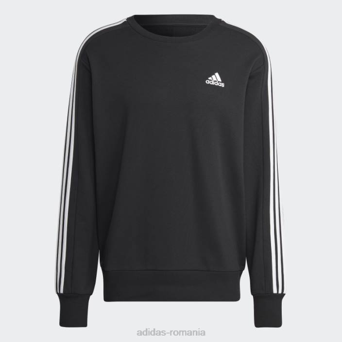 Adidas hanorac adidas cu 3 dungi negru essentials french terry bărbați negru 2JBN5661