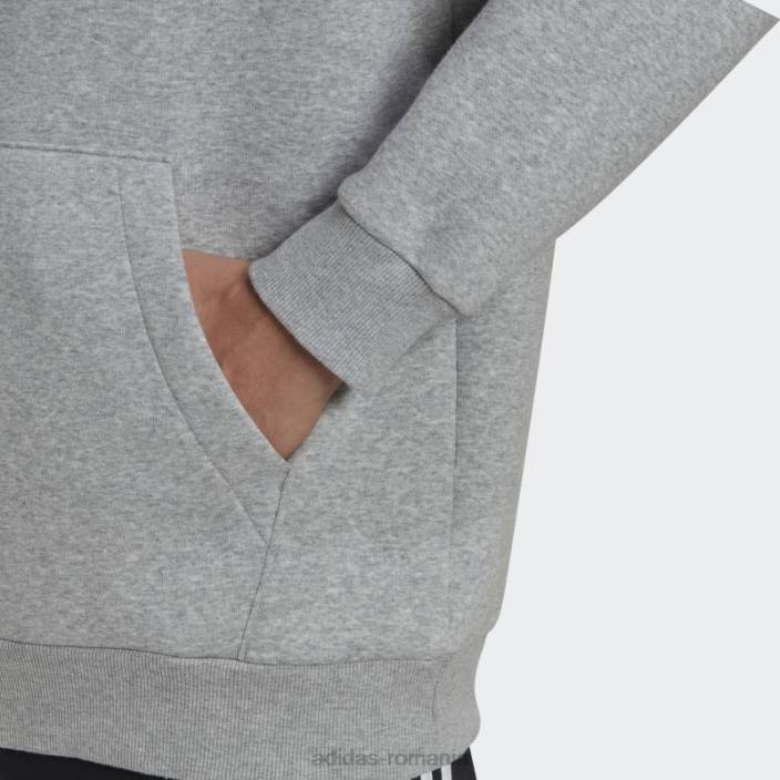 Adidas hanorac adidas cu imprimeu camuflat gri mediu essentials bărbați gri mediu 2JBN5295