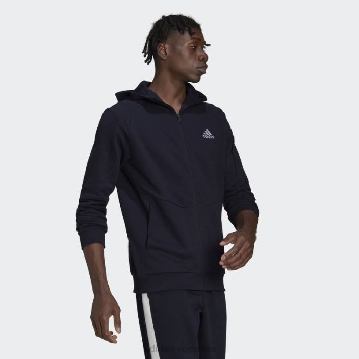 Adidas hanorac adidas essentials4gameday cu fermoar complet cerneală bărbați cerneală 2JBN6606