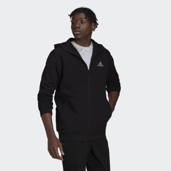 Adidas hanorac adidas negru essentials4gameday cu fermoar complet bărbați negru 2JBN1581