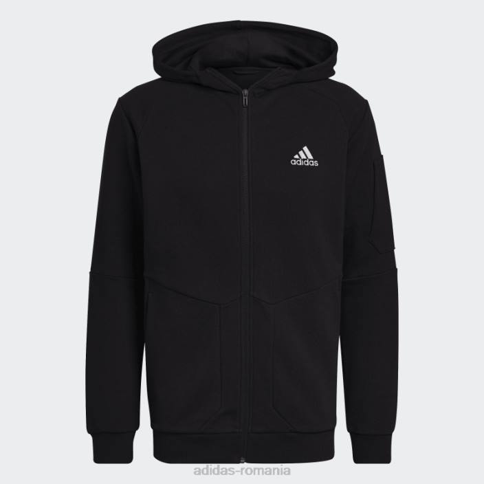 Adidas hanorac adidas negru essentials4gameday cu fermoar complet bărbați negru 2JBN1581