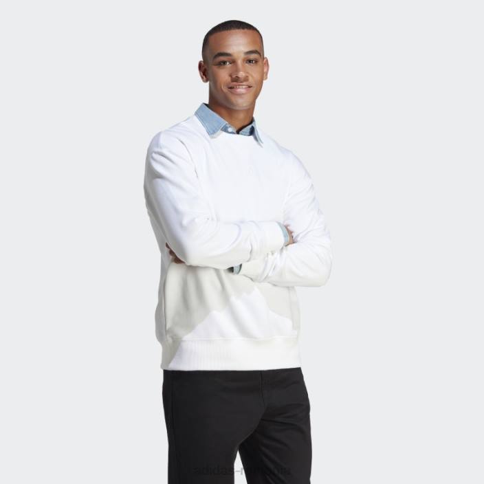 Adidas hanorac alb all szn french terry adidas bărbați alb 2JBN4983