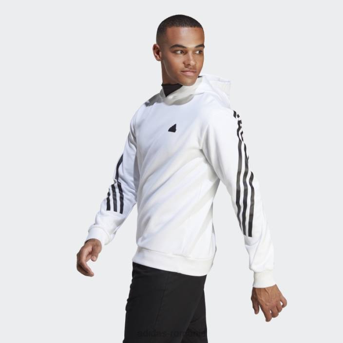 Adidas hanorac alb cu 3 dungi icoane viitoare bărbați alb 2JBN5036