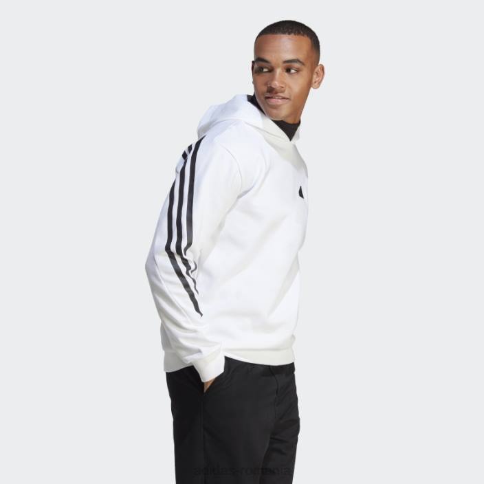 Adidas hanorac alb cu 3 dungi icoane viitoare bărbați alb 2JBN5036