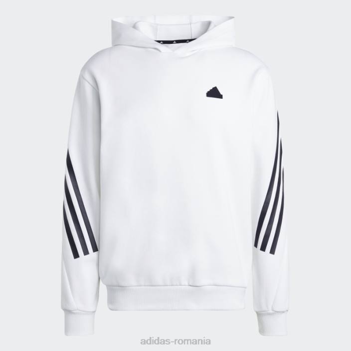 Adidas hanorac alb cu 3 dungi icoane viitoare bărbați alb 2JBN5036