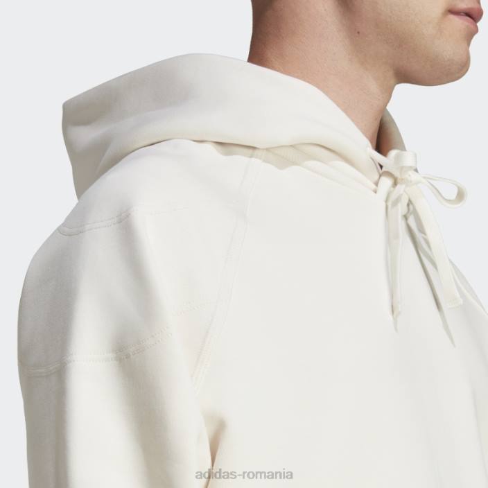 Adidas hanorac alb din fleece lounge bărbați alb 2JBN5632