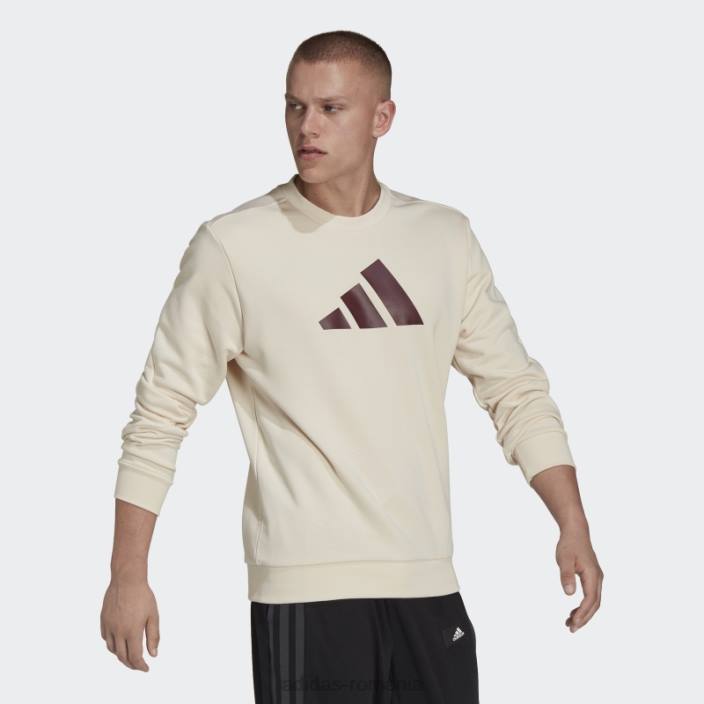Adidas hanorac alb pentru echipajul future icons bărbați alb 2JBN6926