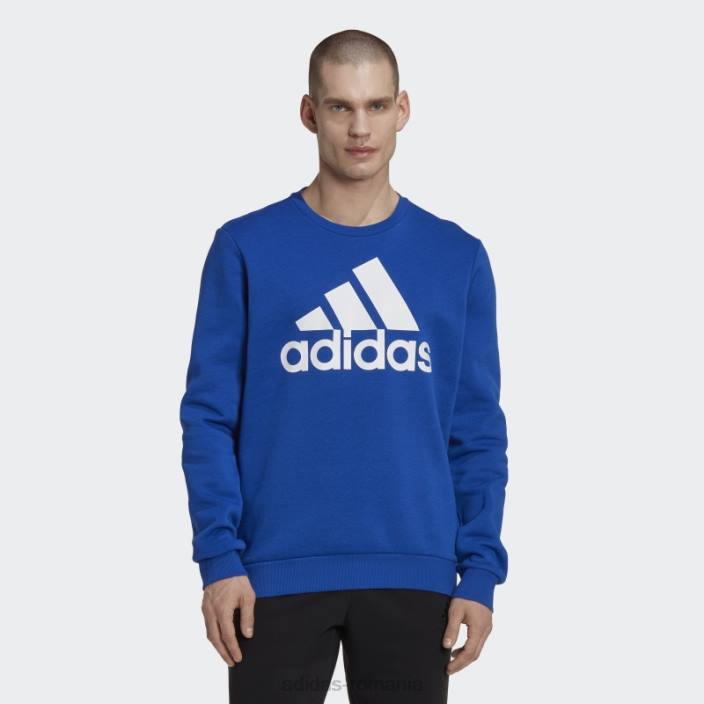 Adidas hanorac albastru regal essentials cu logo mare bărbați albastru regal/alb 2JBN14915