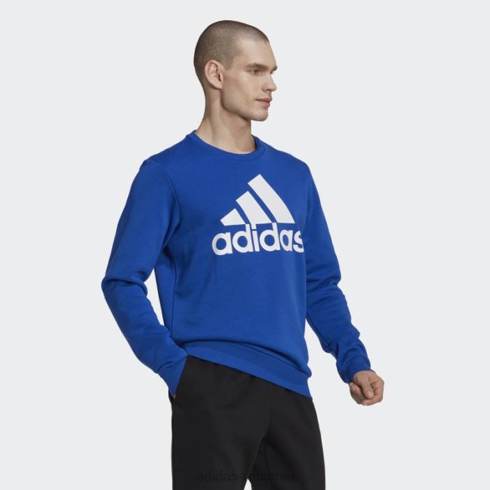 Adidas hanorac albastru regal essentials cu logo mare bărbați albastru regal/alb 2JBN14915