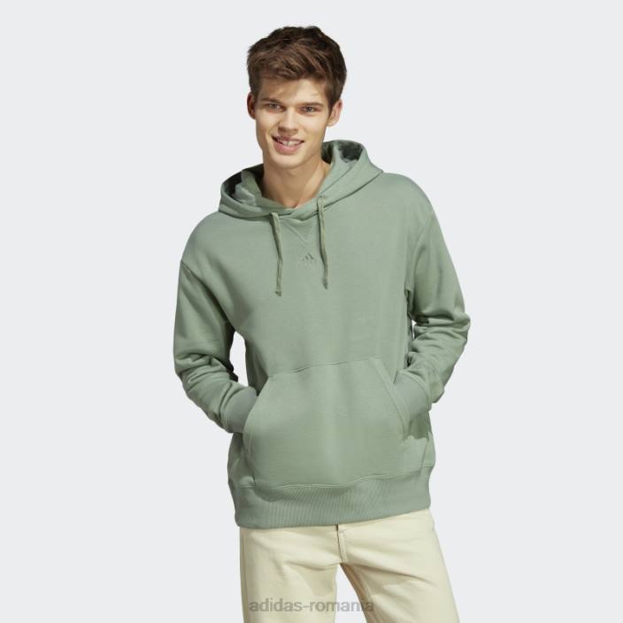 Adidas hanorac all szn french terry verde argintiu bărbați verde argintiu 2JBN5653