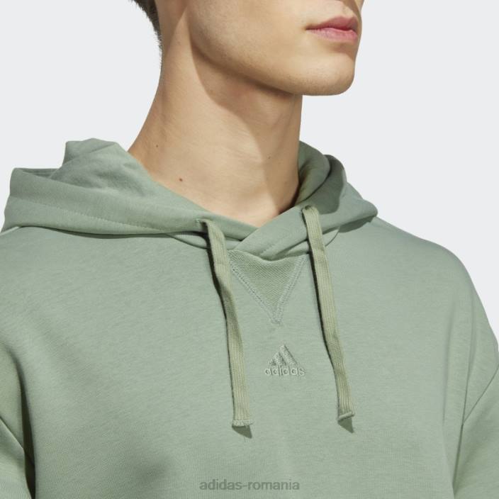 Adidas hanorac all szn french terry verde argintiu bărbați verde argintiu 2JBN5653