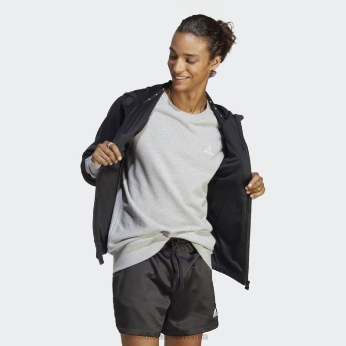 Adidas hanorac cu 3 dungi, gri mediu adidas bărbați gri mediu 2JBN5640