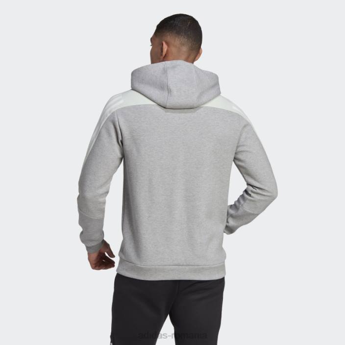 Adidas hanorac cu 3 dungi gri mediu bărbați gri mediu 2JBN7532