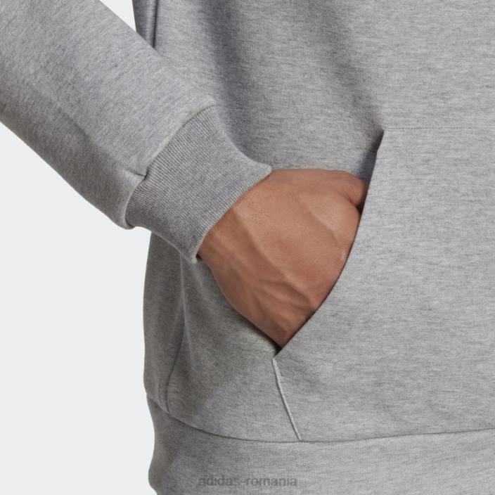 Adidas hanorac cu 3 dungi gri mediu bărbați gri mediu 2JBN7532