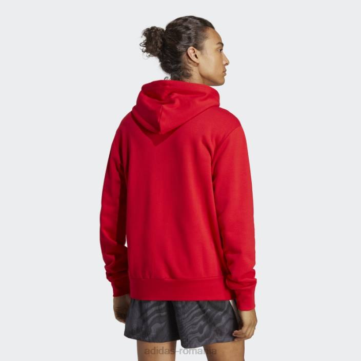 Adidas hanorac cu glugă cu logo-ul mare essentials french terry stacojiu adidas bărbați stacojiu/alb 2JBN7032