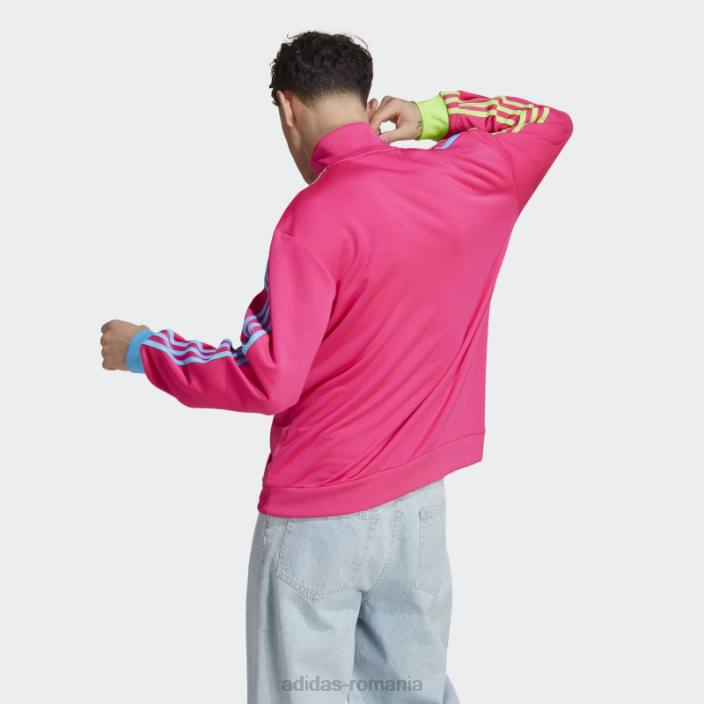 Adidas hanorac cu jumătate de fermoar kidcore fashion roz șoc bărbați roz șoc 2JBN5250