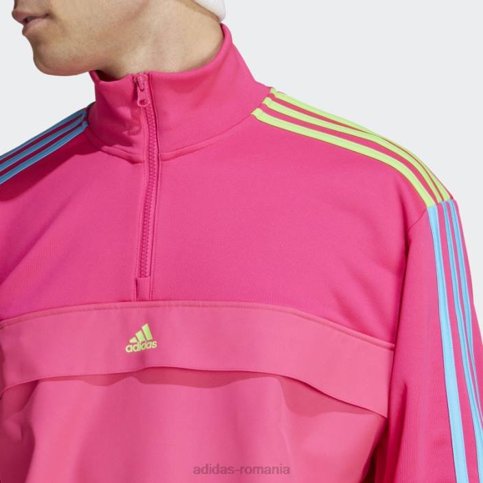 Adidas hanorac cu jumătate de fermoar kidcore fashion roz șoc bărbați roz șoc 2JBN5250