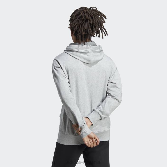 Adidas hanorac cu logo essentials gri mediu bărbați gri mediu 2JBN5642