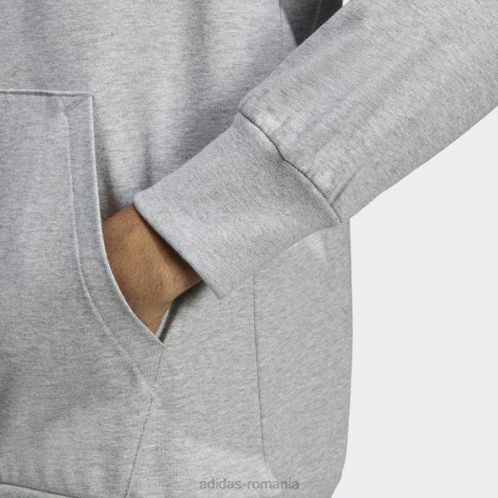 Adidas hanorac cu logo essentials gri mediu bărbați gri mediu 2JBN5642