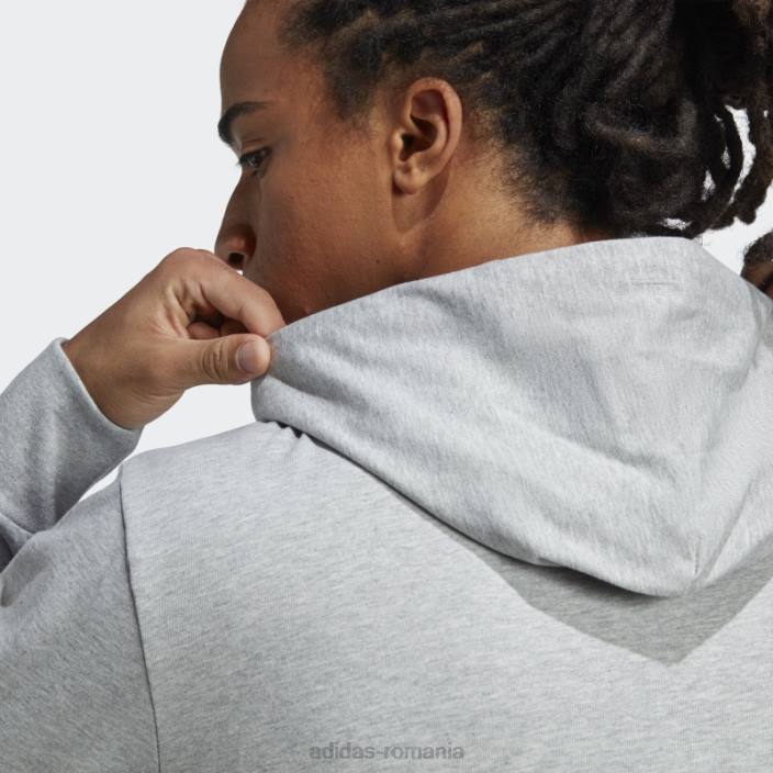 Adidas hanorac cu logo essentials gri mediu bărbați gri mediu 2JBN5642