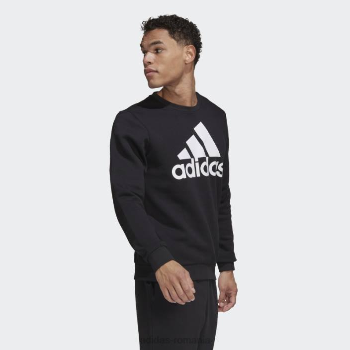 Adidas hanorac cu logo mare alb elegant bărbați alb negru 2JBN5359