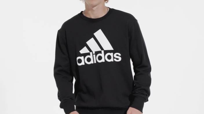 Adidas hanorac cu logo mare essentials french terry negru bărbați negru 2JBN5900