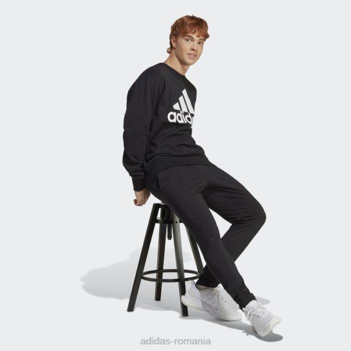 Adidas hanorac cu logo mare essentials french terry negru bărbați negru 2JBN5900
