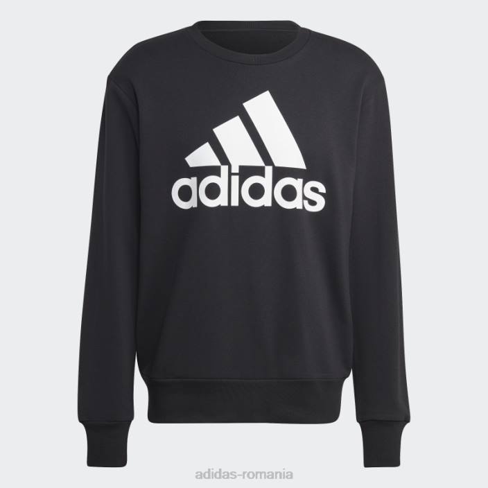 Adidas hanorac cu logo mare essentials french terry negru bărbați negru 2JBN5900