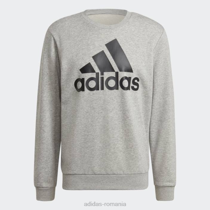 Adidas hanorac cu logo mare essentials gri mediu bărbați gri mediu/negru 2JBN1550