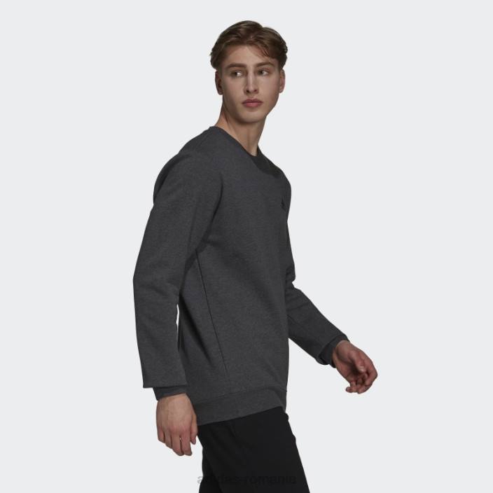 Adidas hanorac din fleece essentials gri închis, negru bărbați gri închis negru/negru 2JBN6560