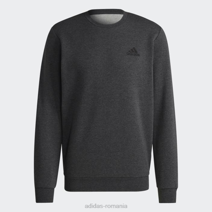 Adidas hanorac din fleece essentials gri închis, negru bărbați gri închis negru/negru 2JBN6560