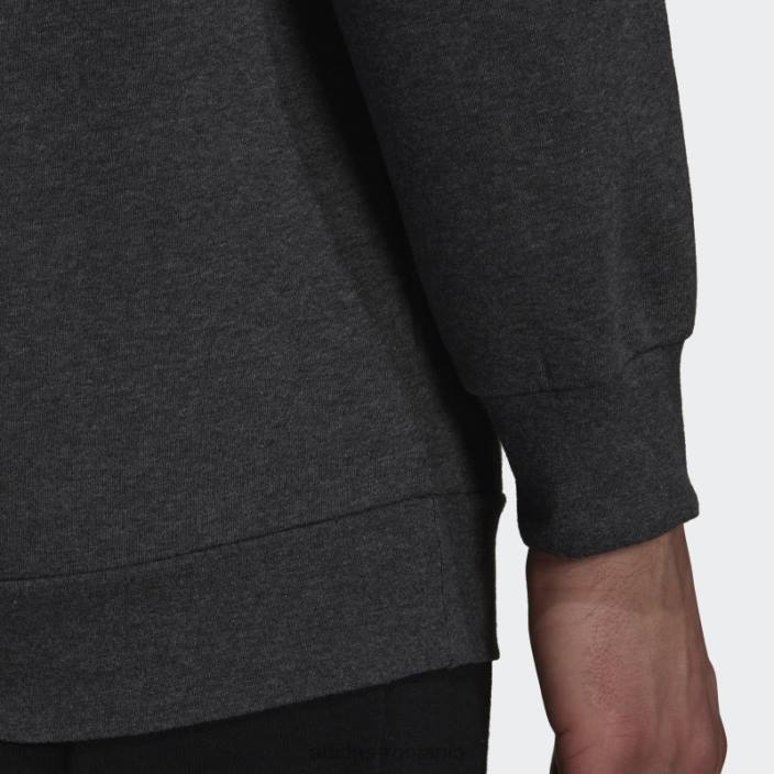 Adidas hanorac din fleece essentials gri închis, negru bărbați gri închis negru/negru 2JBN6560