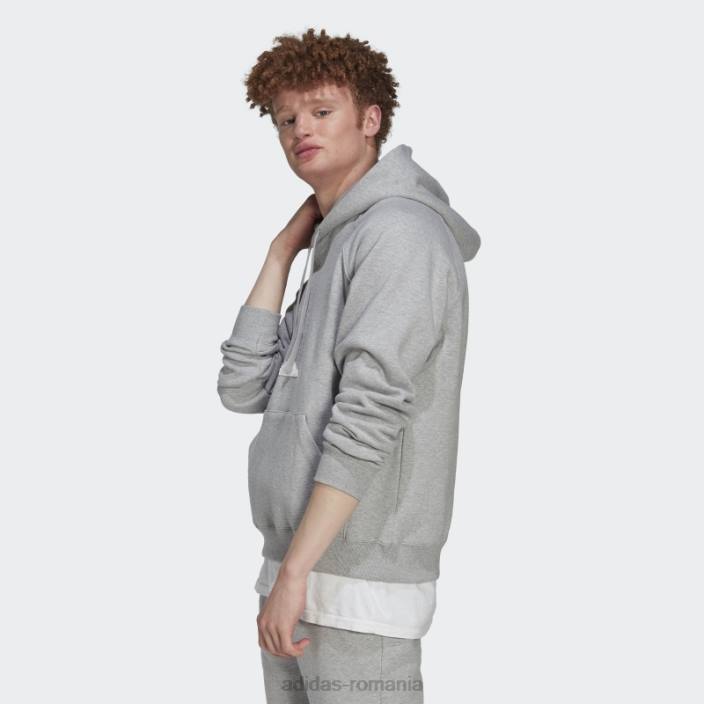 Adidas hanorac din fleece gri mediu bărbați gri mediu 2JBN14656