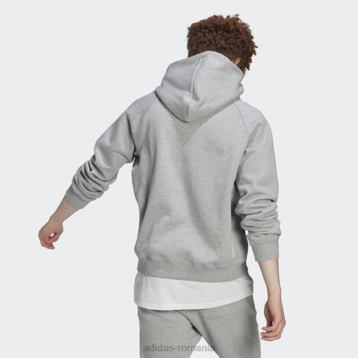 Adidas hanorac din fleece gri mediu bărbați gri mediu 2JBN14656
